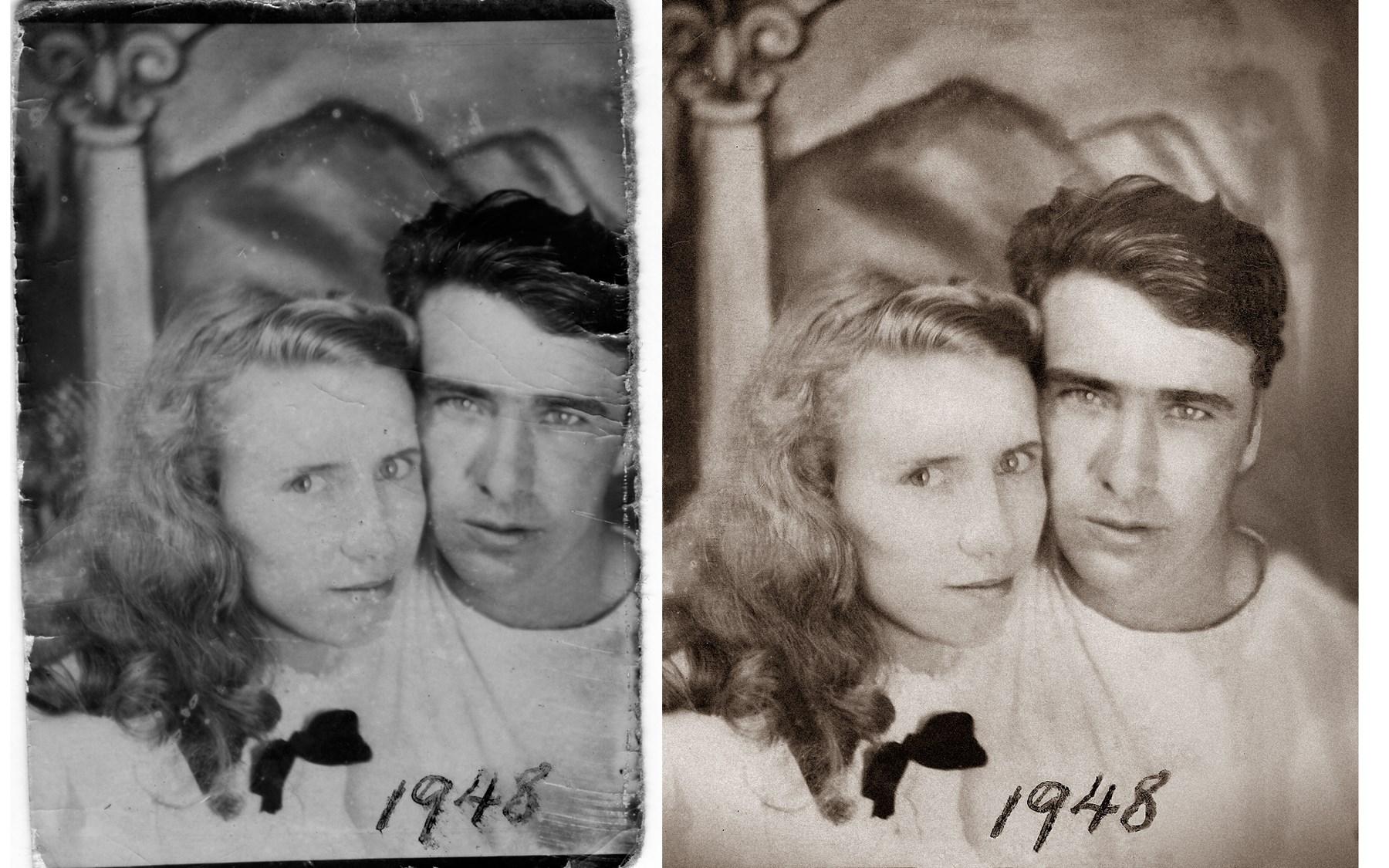Photo restoration example 1