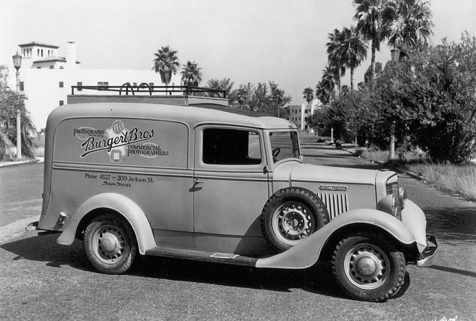 Burgert Brothers truck on Davis Islands during the 1920s development